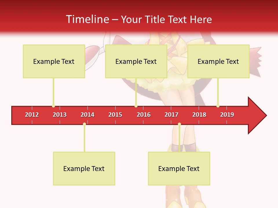 A Girl In A Yellow Dress Is Flying PowerPoint Template