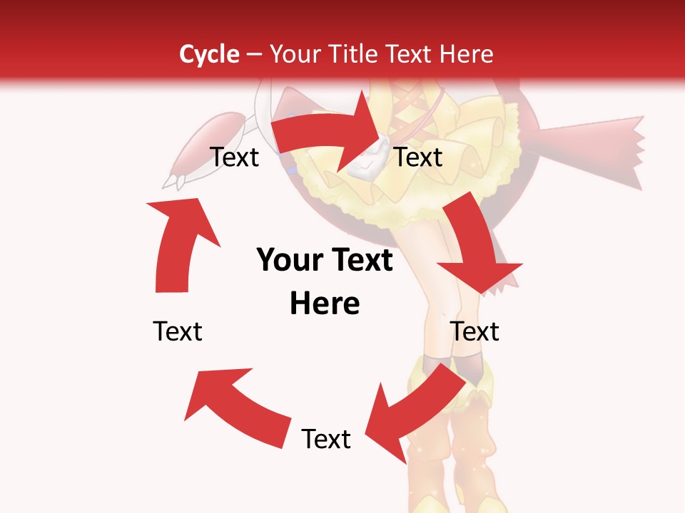 A Girl In A Yellow Dress Is Flying PowerPoint Template