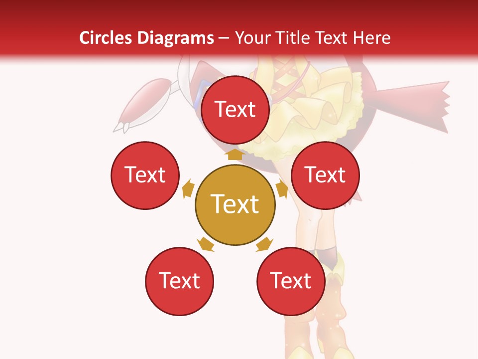 A Girl In A Yellow Dress Is Flying PowerPoint Template