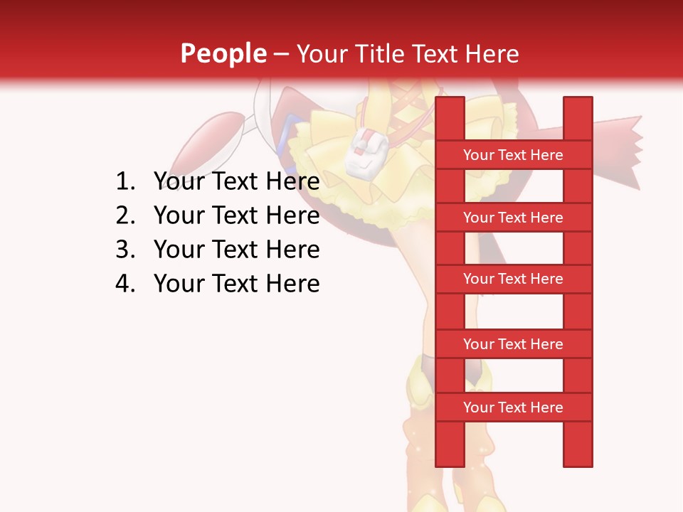 A Girl In A Yellow Dress Is Flying PowerPoint Template