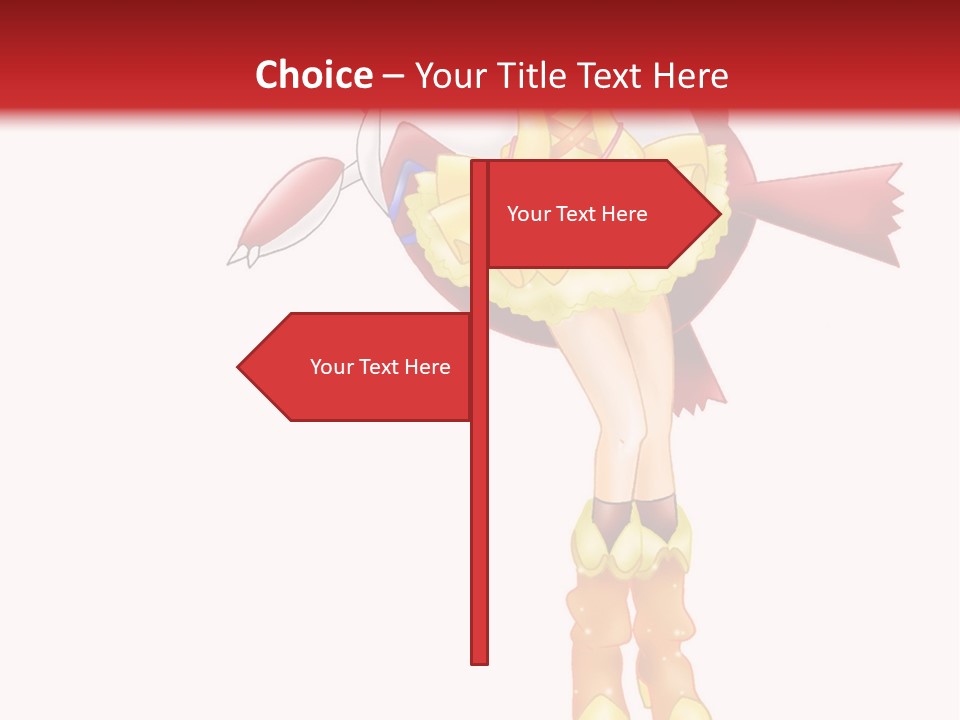 A Girl In A Yellow Dress Is Flying PowerPoint Template