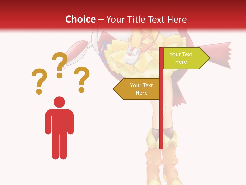 A Girl In A Yellow Dress Is Flying PowerPoint Template