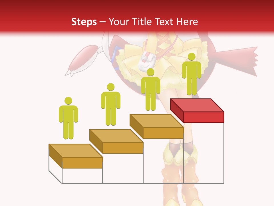 A Girl In A Yellow Dress Is Flying PowerPoint Template