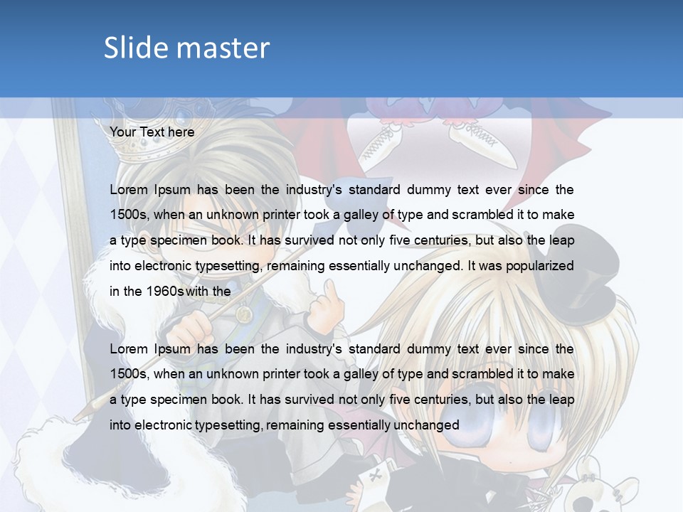 A Group Of Anime Characters Sitting Next To Each Other PowerPoint Template