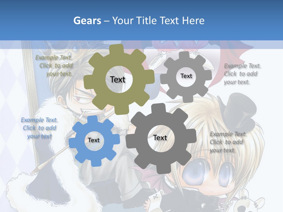 A Group Of Anime Characters Sitting Next To Each Other PowerPoint Template