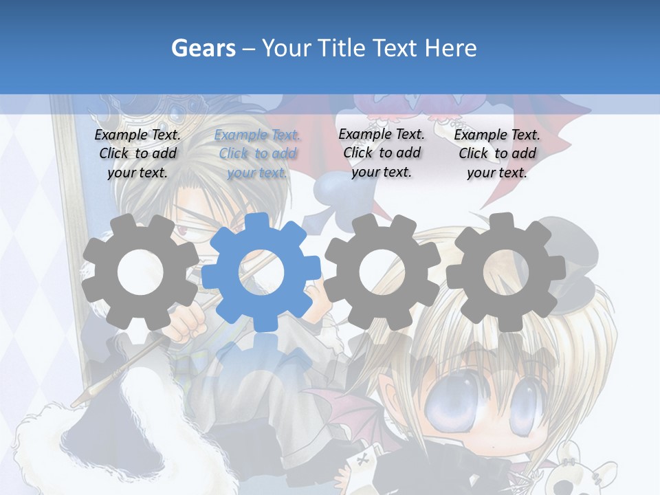 A Group Of Anime Characters Sitting Next To Each Other PowerPoint Template