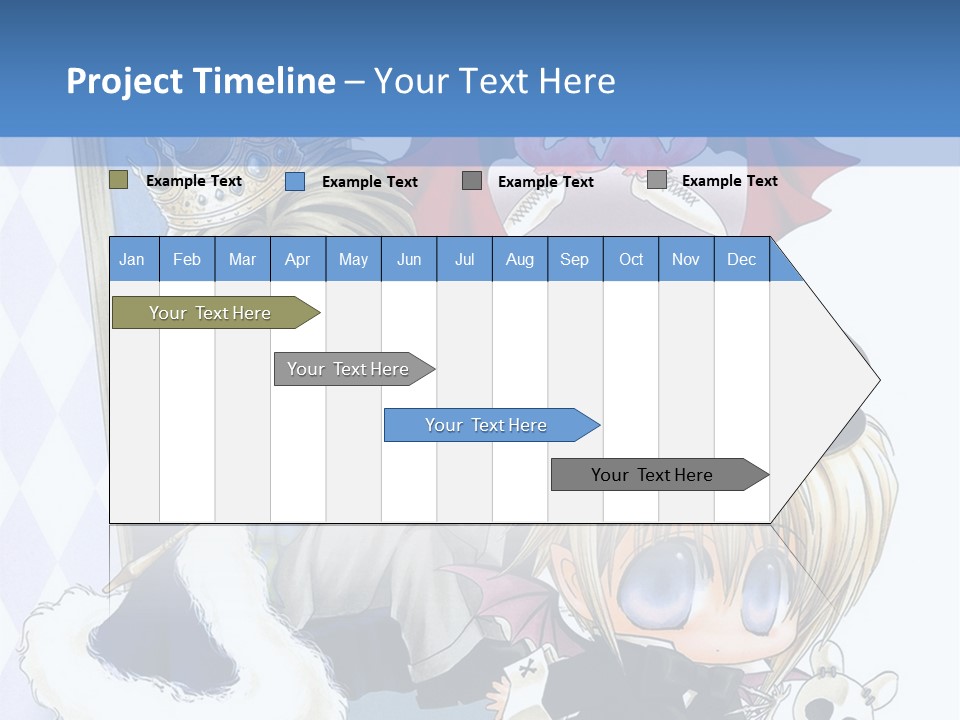 A Group Of Anime Characters Sitting Next To Each Other PowerPoint Template