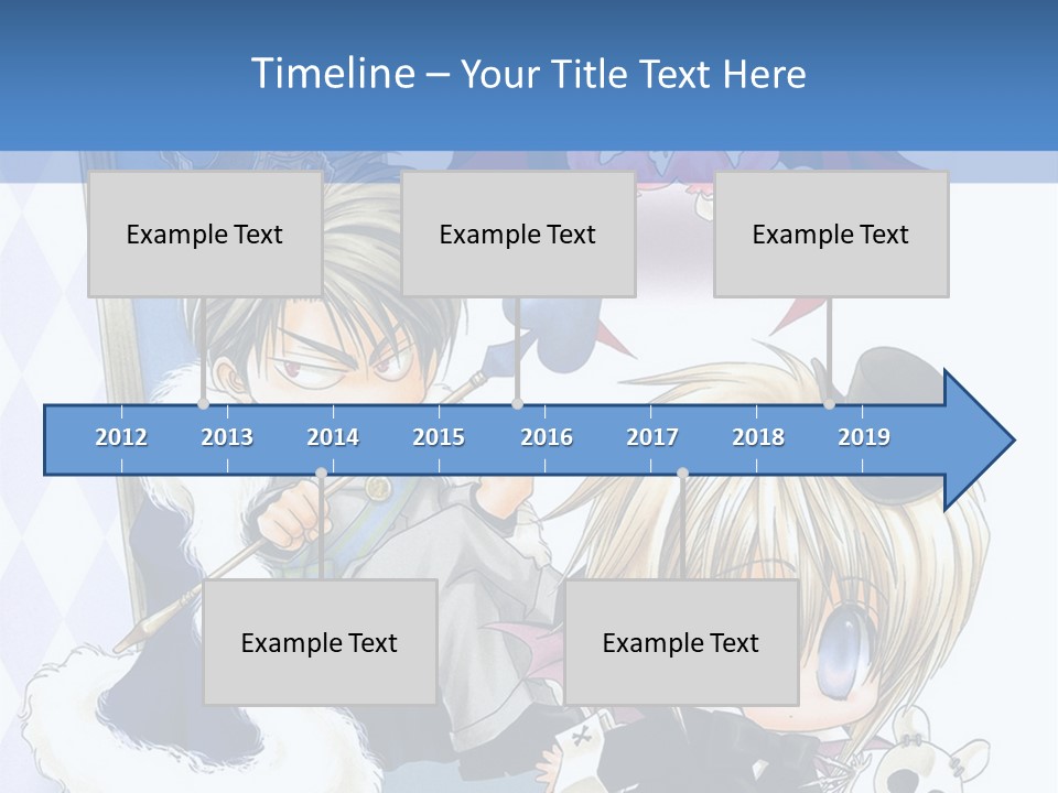 A Group Of Anime Characters Sitting Next To Each Other PowerPoint Template