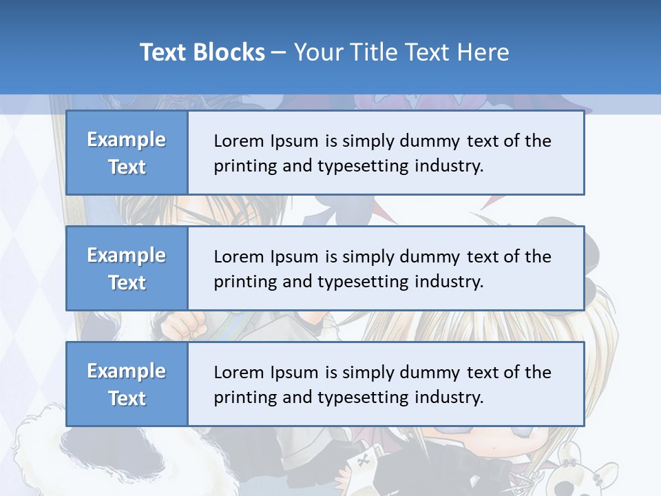 A Group Of Anime Characters Sitting Next To Each Other PowerPoint Template
