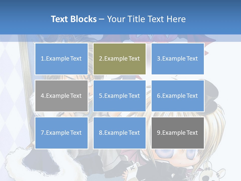 A Group Of Anime Characters Sitting Next To Each Other PowerPoint Template