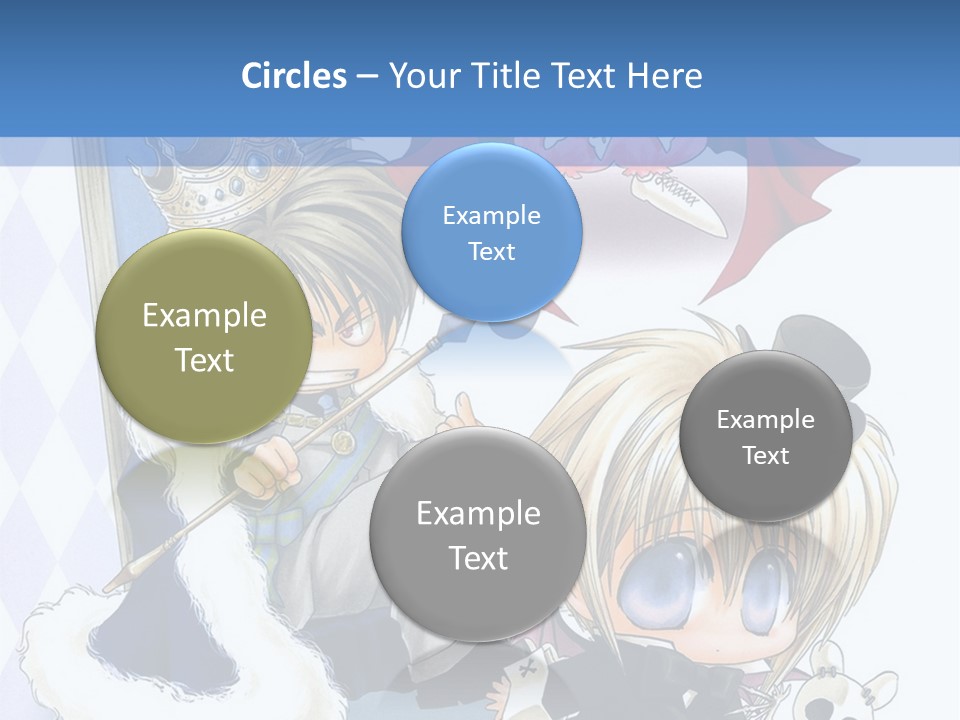 A Group Of Anime Characters Sitting Next To Each Other PowerPoint Template