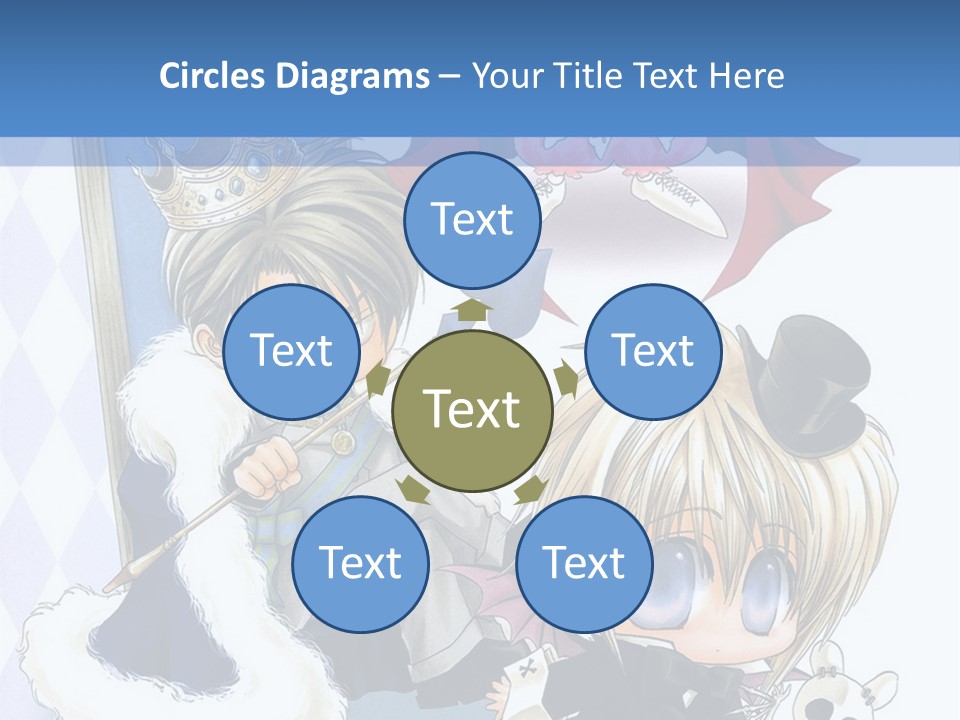 A Group Of Anime Characters Sitting Next To Each Other PowerPoint Template