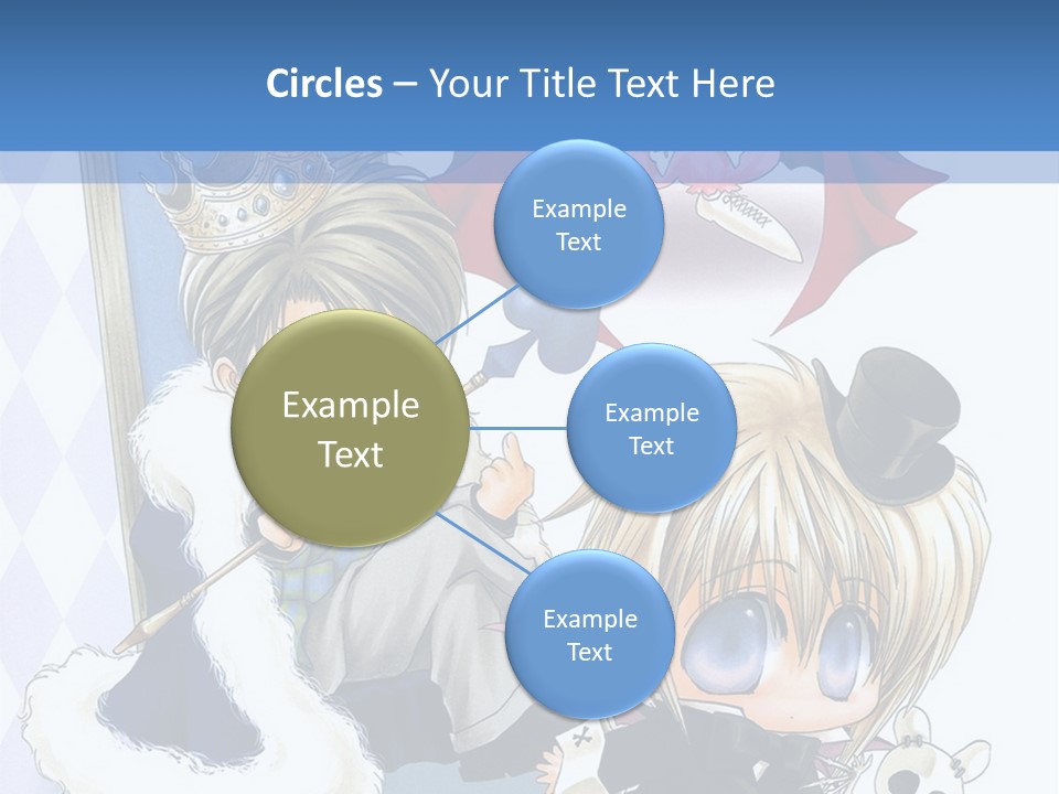 A Group Of Anime Characters Sitting Next To Each Other PowerPoint Template