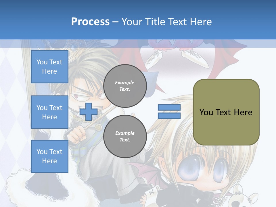 A Group Of Anime Characters Sitting Next To Each Other PowerPoint Template