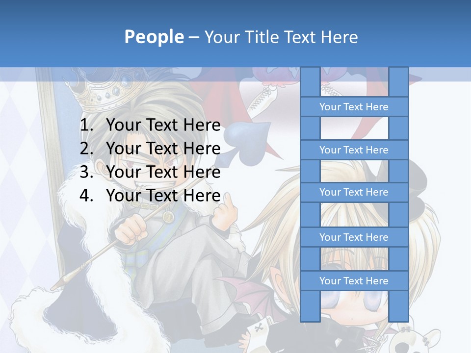 A Group Of Anime Characters Sitting Next To Each Other PowerPoint Template