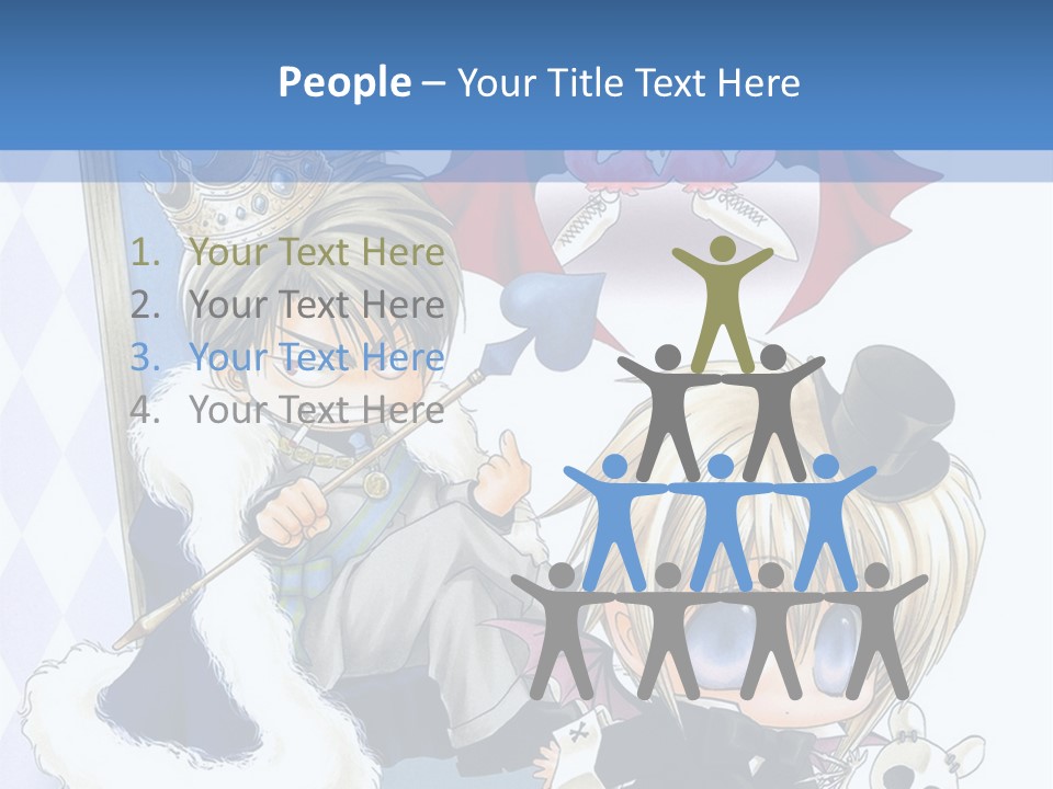 A Group Of Anime Characters Sitting Next To Each Other PowerPoint Template