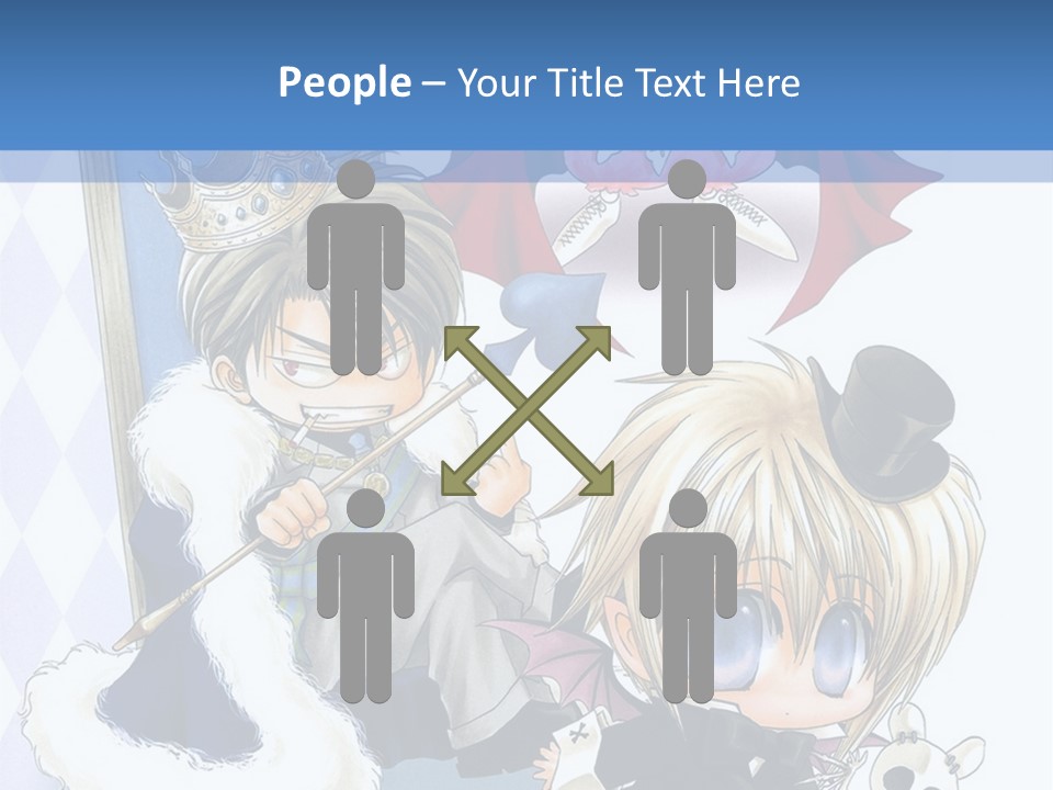 A Group Of Anime Characters Sitting Next To Each Other PowerPoint Template