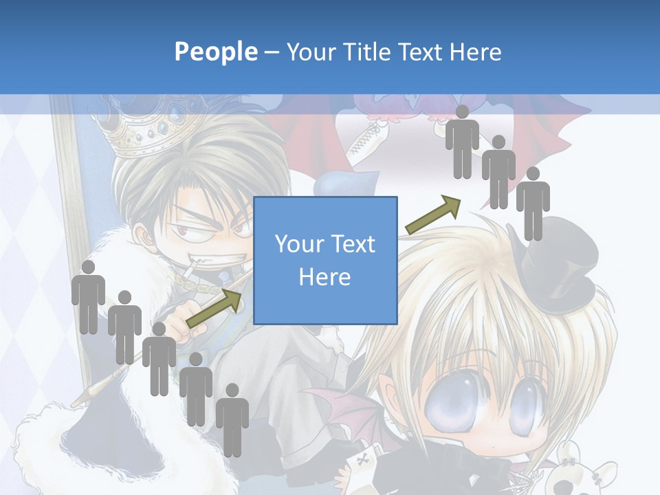 A Group Of Anime Characters Sitting Next To Each Other PowerPoint Template