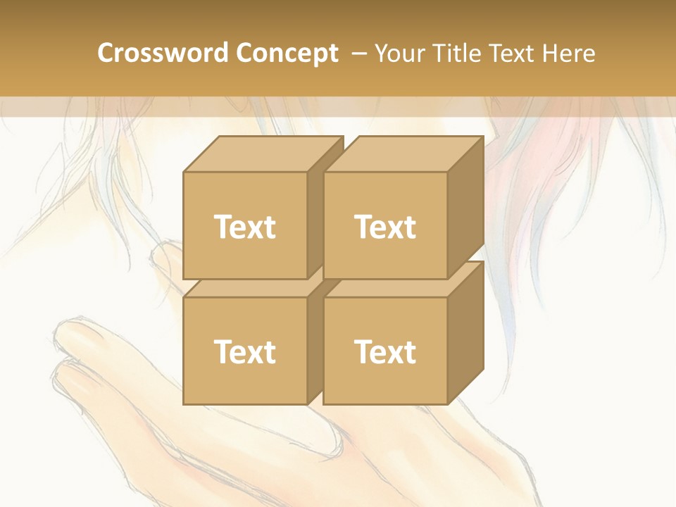 A Anime Character With Pink Hair And Blue Eyes PowerPoint Template