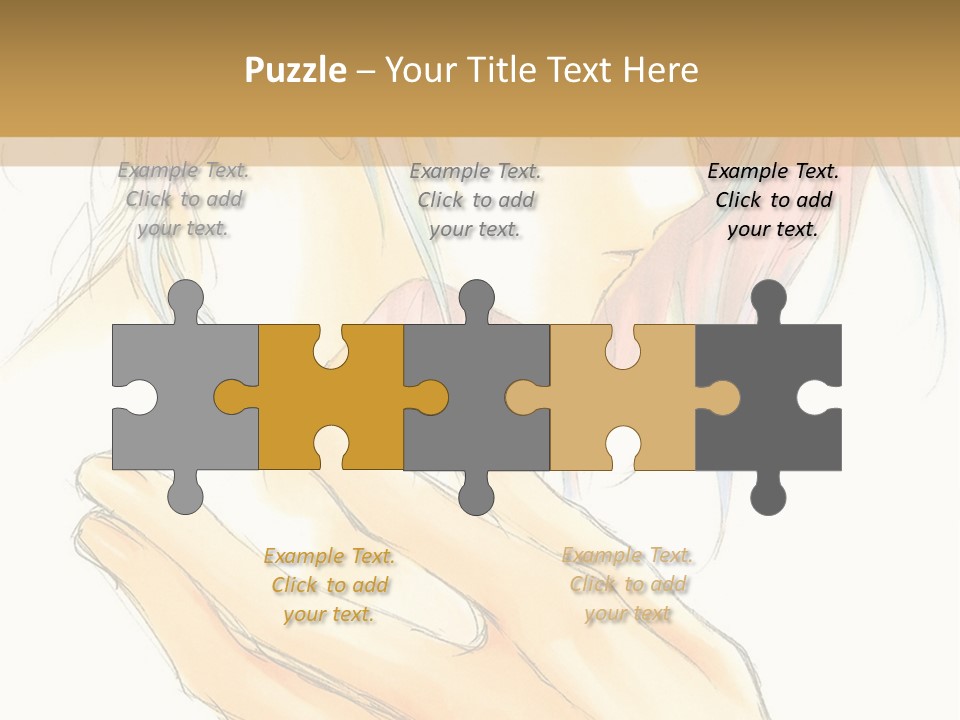 A Anime Character With Pink Hair And Blue Eyes PowerPoint Template