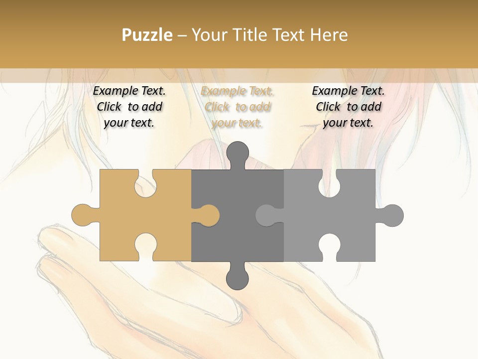 A Anime Character With Pink Hair And Blue Eyes PowerPoint Template