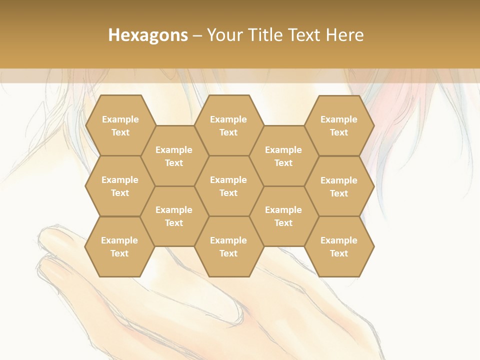 A Anime Character With Pink Hair And Blue Eyes PowerPoint Template