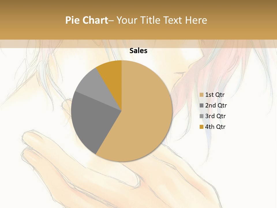 A Anime Character With Pink Hair And Blue Eyes PowerPoint Template