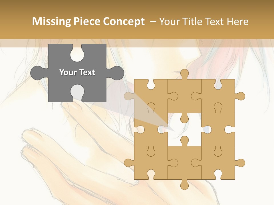 A Anime Character With Pink Hair And Blue Eyes PowerPoint Template