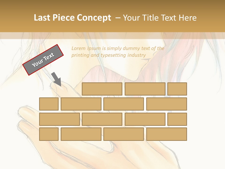 A Anime Character With Pink Hair And Blue Eyes PowerPoint Template