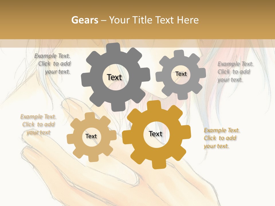 A Anime Character With Pink Hair And Blue Eyes PowerPoint Template