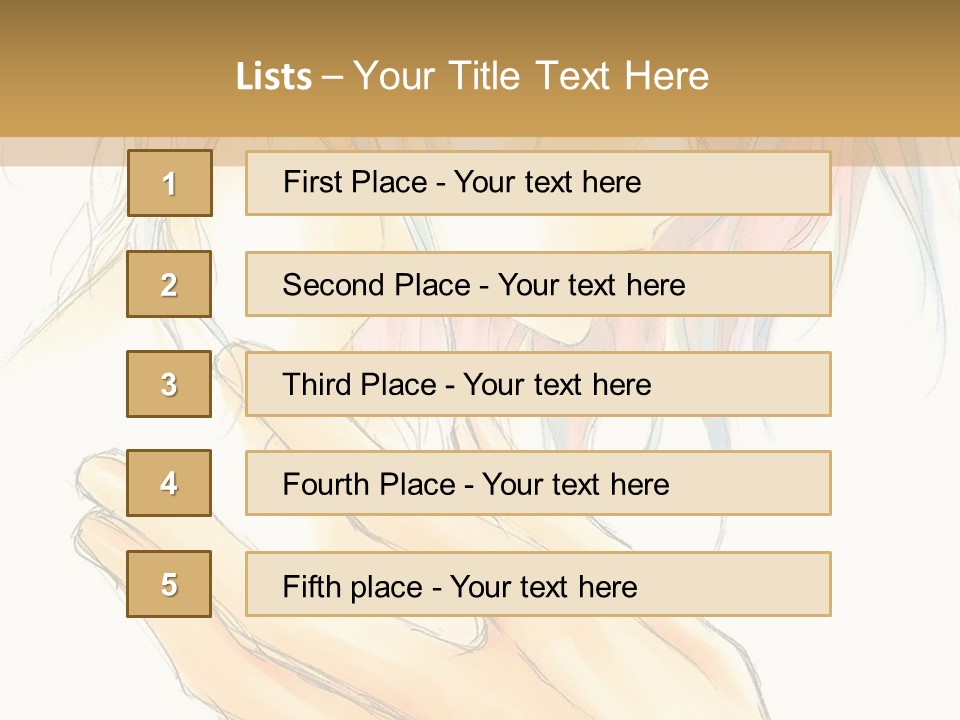 A Anime Character With Pink Hair And Blue Eyes PowerPoint Template