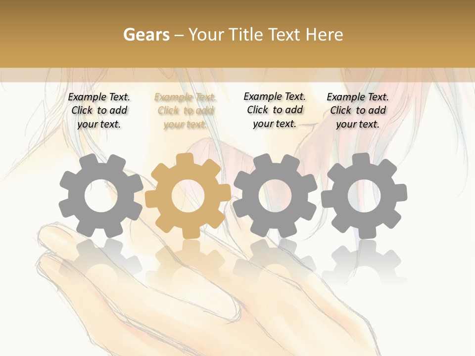 A Anime Character With Pink Hair And Blue Eyes PowerPoint Template