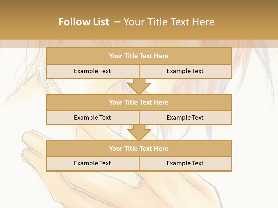 A Anime Character With Pink Hair And Blue Eyes PowerPoint Template