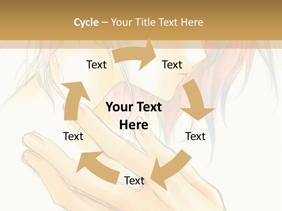 A Anime Character With Pink Hair And Blue Eyes PowerPoint Template