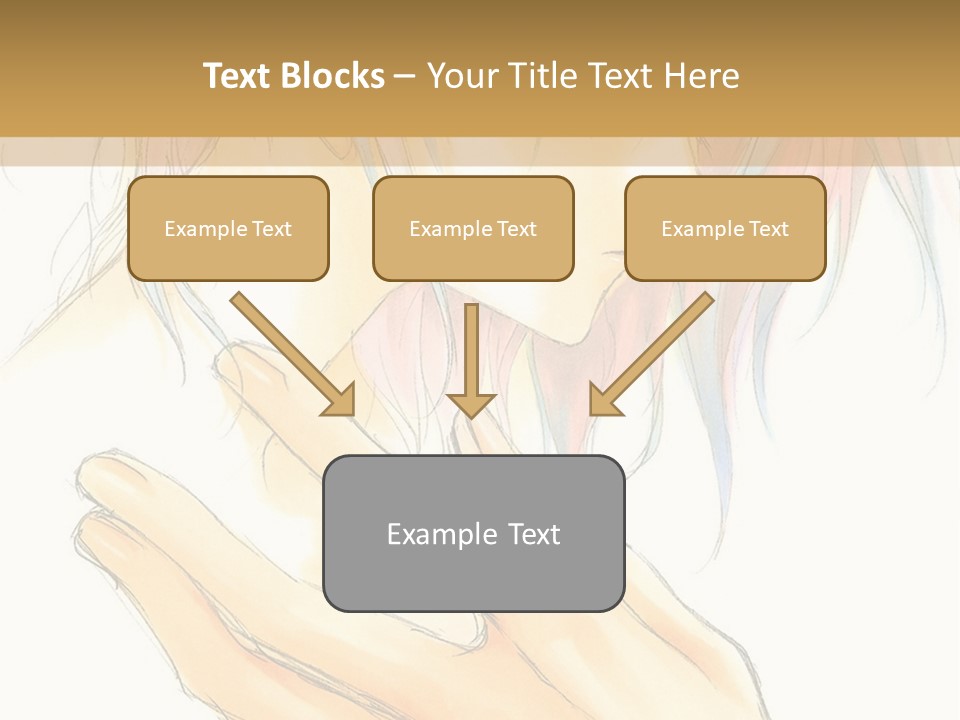 A Anime Character With Pink Hair And Blue Eyes PowerPoint Template