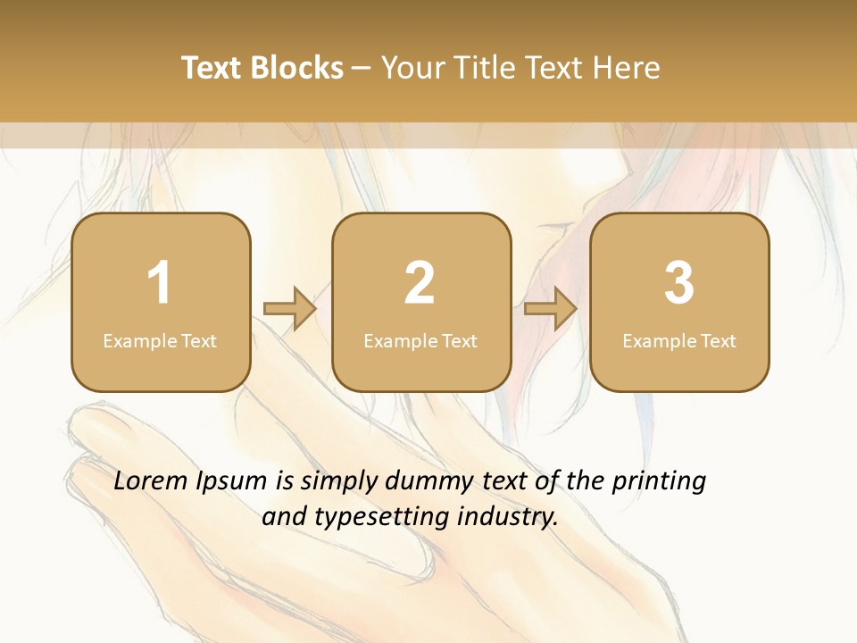 A Anime Character With Pink Hair And Blue Eyes PowerPoint Template