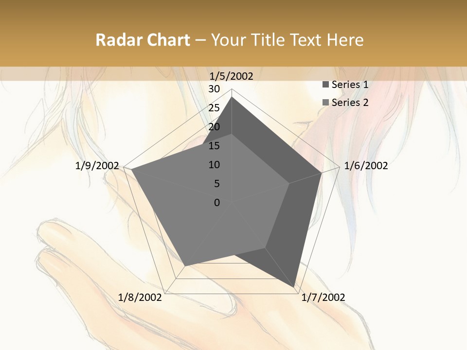 A Anime Character With Pink Hair And Blue Eyes PowerPoint Template