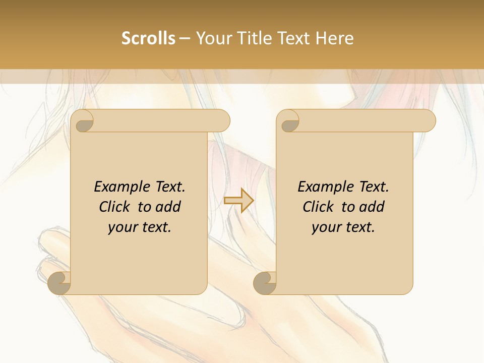 A Anime Character With Pink Hair And Blue Eyes PowerPoint Template