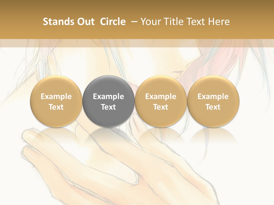 A Anime Character With Pink Hair And Blue Eyes PowerPoint Template