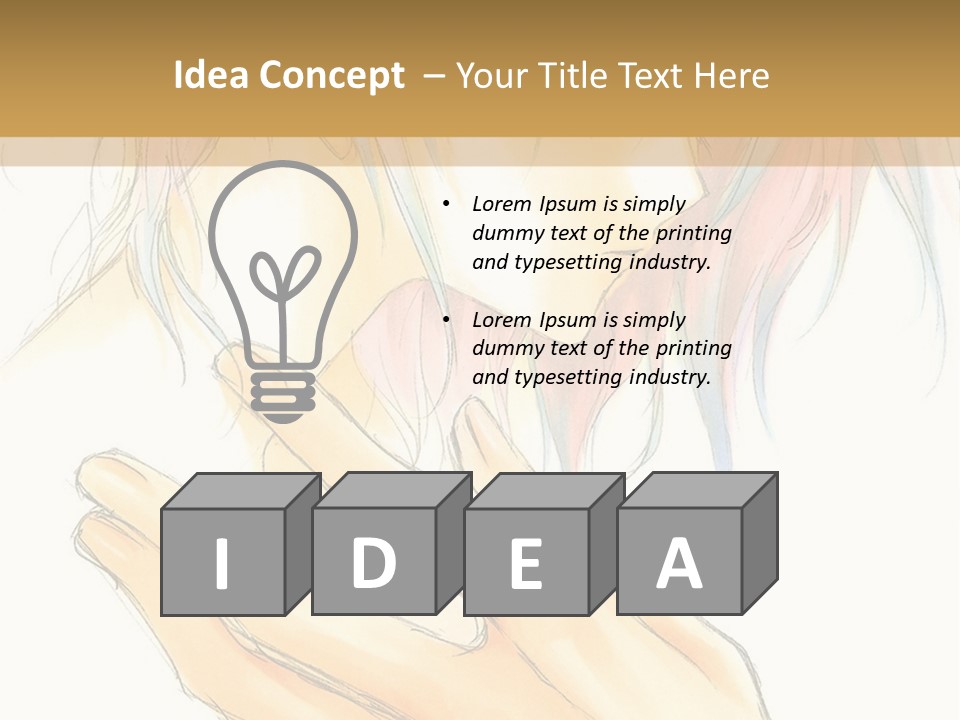 A Anime Character With Pink Hair And Blue Eyes PowerPoint Template