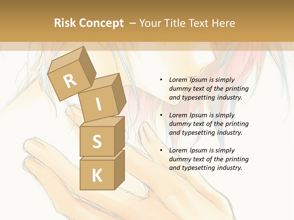 A Anime Character With Pink Hair And Blue Eyes PowerPoint Template