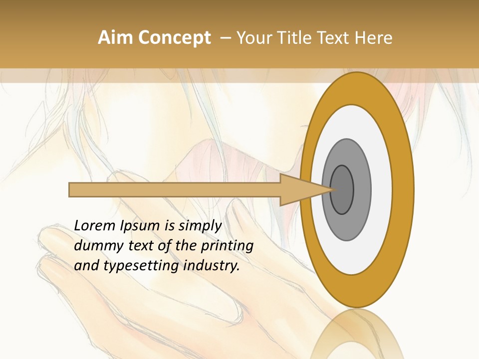 A Anime Character With Pink Hair And Blue Eyes PowerPoint Template