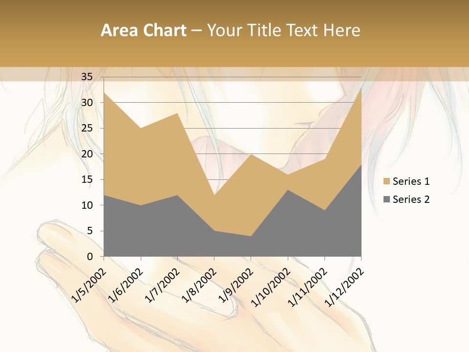 A Anime Character With Pink Hair And Blue Eyes PowerPoint Template