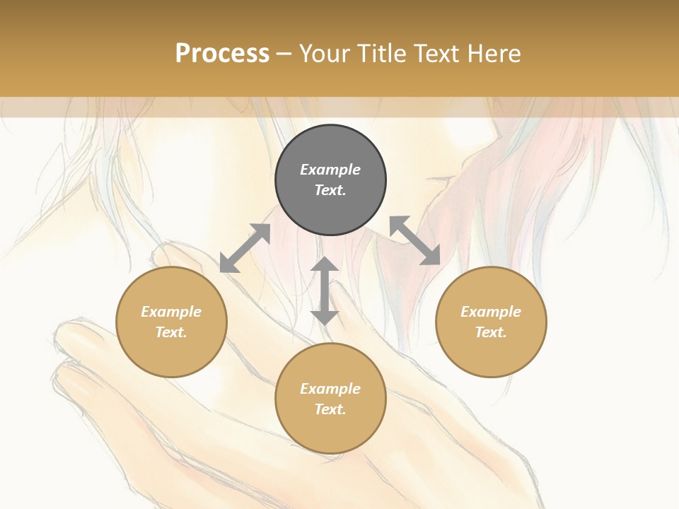 A Anime Character With Pink Hair And Blue Eyes PowerPoint Template