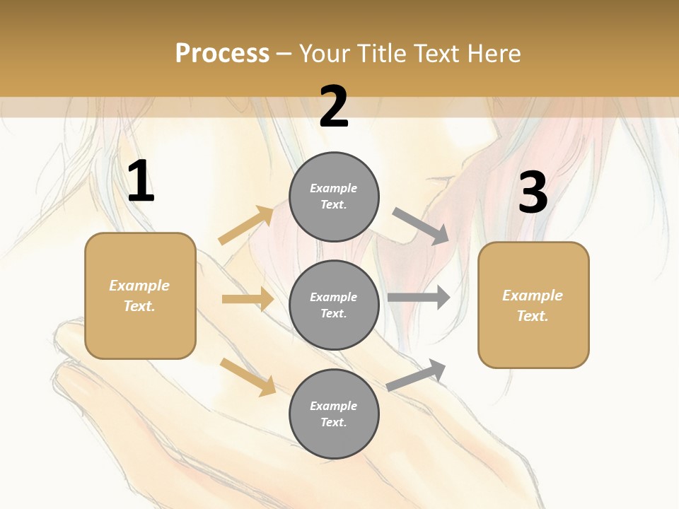 A Anime Character With Pink Hair And Blue Eyes PowerPoint Template