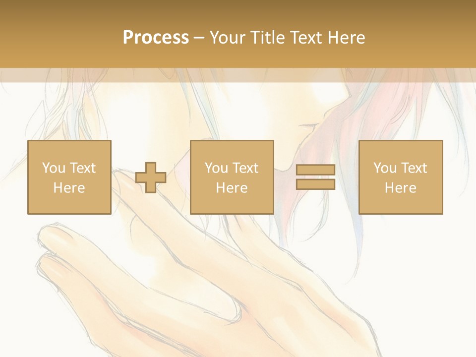 A Anime Character With Pink Hair And Blue Eyes PowerPoint Template