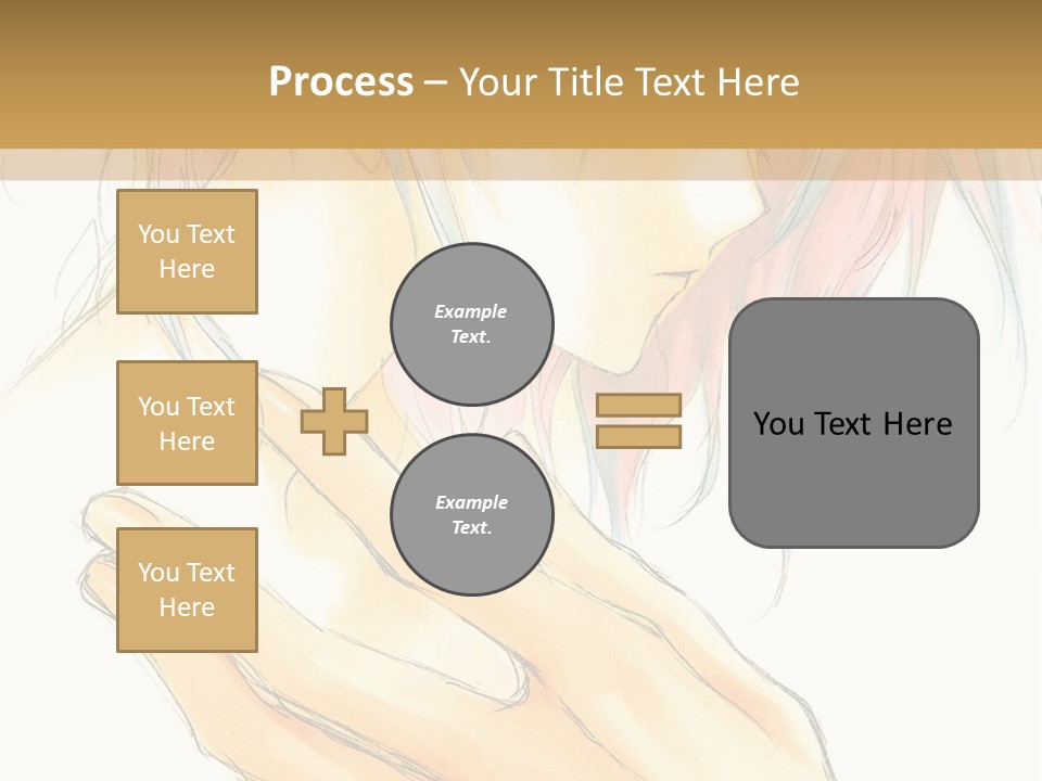 A Anime Character With Pink Hair And Blue Eyes PowerPoint Template