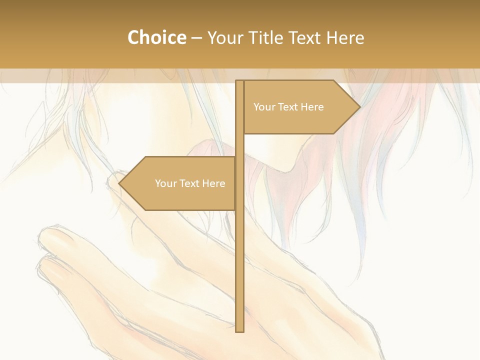 A Anime Character With Pink Hair And Blue Eyes PowerPoint Template