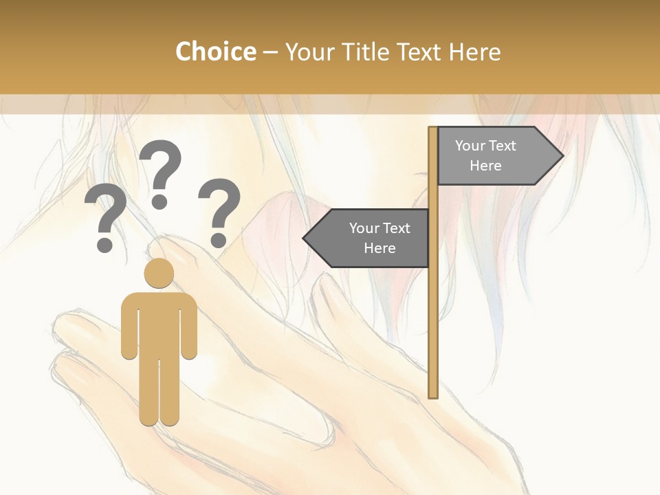 A Anime Character With Pink Hair And Blue Eyes PowerPoint Template