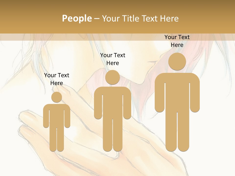 A Anime Character With Pink Hair And Blue Eyes PowerPoint Template